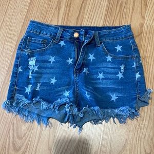 Jeans short with stars